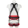 Protecta® E200 4-Punkt-Komfort-Auffanggurt mit horizontalen Beingurten Automatikverschlüsse schwarz-rot