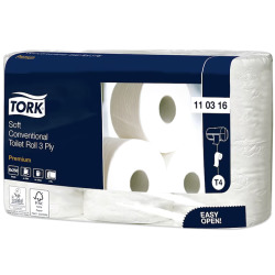 TORK weiches Kleinrollen Toilettenpapier Premium T4 110316