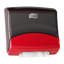 TORK Einzeltuchspender W4 Performance 654008 rot-rauchfarben